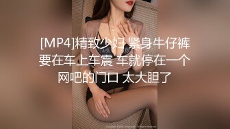 [MP4]精致少妇 紧身牛仔裤要在车上车震 车就停在一个网吧的门口 太大胆了