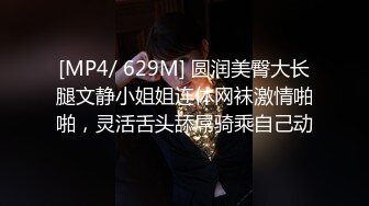 [MP4/ 629M] 圆润美臀大长腿文静小姐姐连体网袜激情啪啪，灵活舌头舔屌骑乘自己动