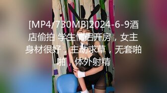 [MP4/730MB]2024-6-9酒店偷拍 学生情侣开房，女主身材很好，主动求草，无套啪啪，体外射精